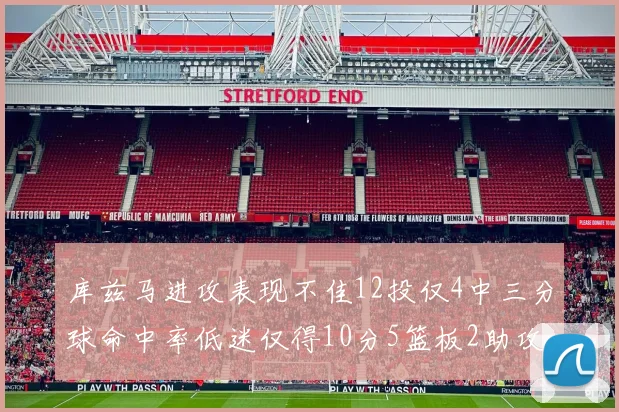 库兹马进攻表现不佳12投仅4中三分球命中率低迷仅得10分5篮板2助攻