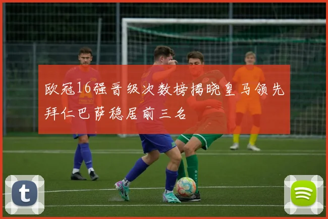 欧冠16强晋级次数榜揭晓皇马领先拜仁巴萨稳居前三名